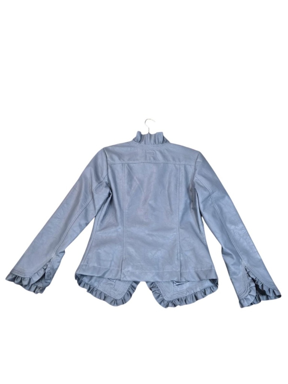 Pulp | Blue Ruffled Fitted Jacket | Size Small - Picture 5 of 7